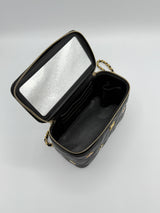 Coco Casino Vanity Case with Chain Quilted Caviar Small