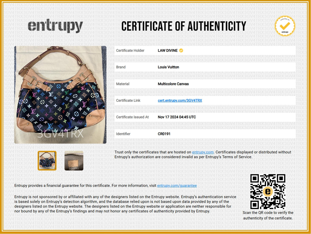 Louis Vuitton Monogram Multicolor Greta Large Shoulder Bag Hobo Tote Black