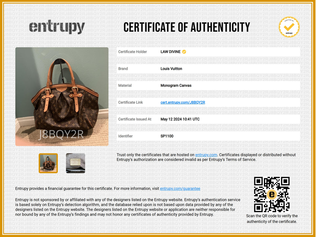 Louis Vuitton Tivoli Handbag Monogram Canvas GM