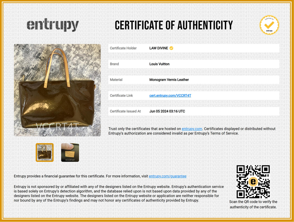 Louis Vuitton Bellevue Patent Leather Handbag Vert Bronze