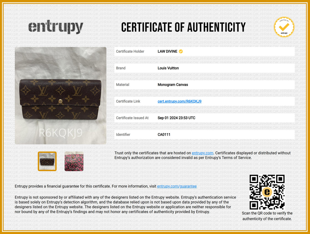 Monogram Leopard Sarah Wallet Rouge