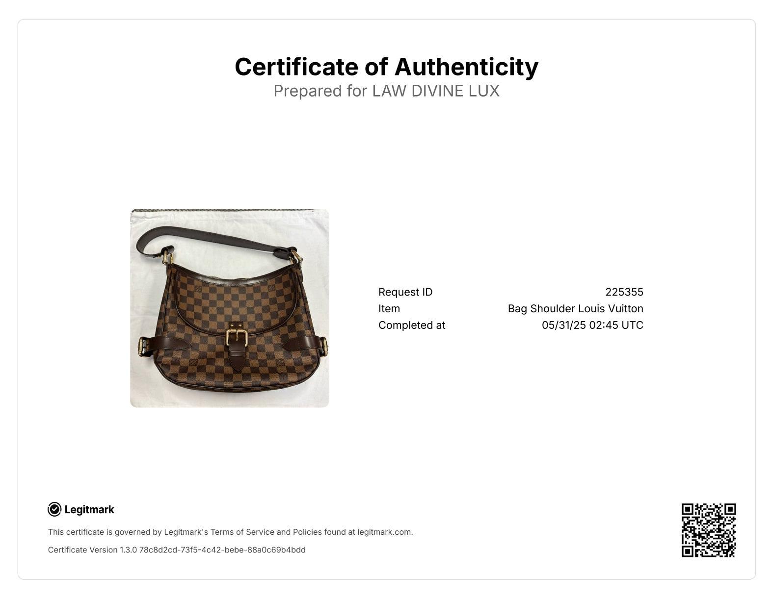 Damier Ebene Highbury Shoulder Bag
