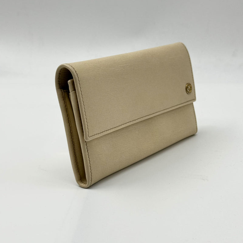 French Flap Wallet Leather Long