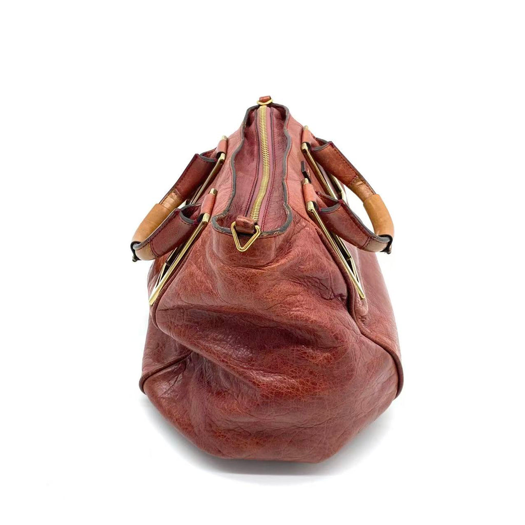  Brown Leather Ethel Satchel
