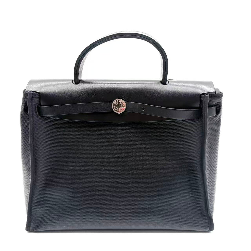 Herbag Zip PM 31 Black Toile Palladium Hardware