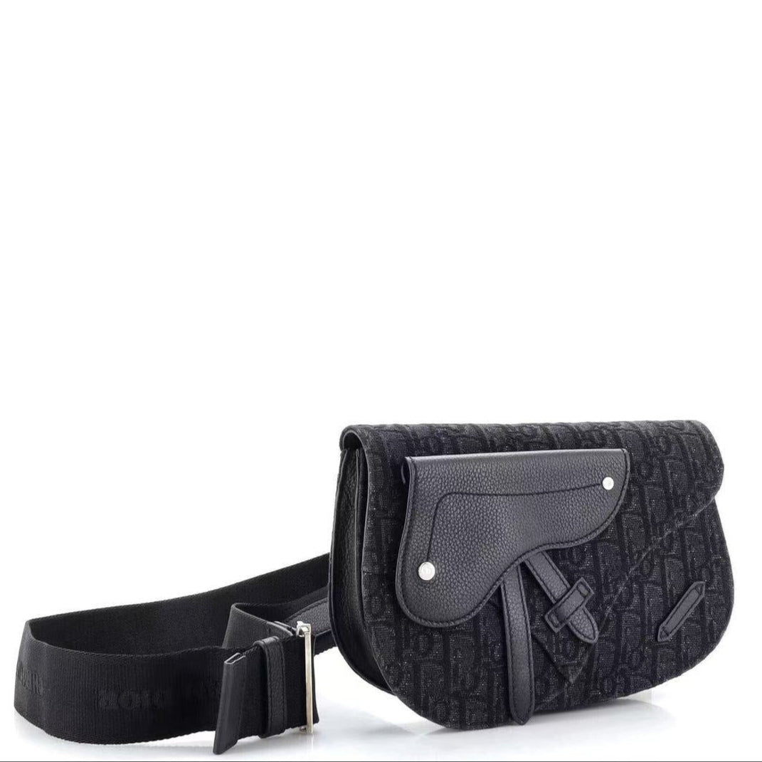 Saddle Messenger Pouch Oblique Canvas Twins