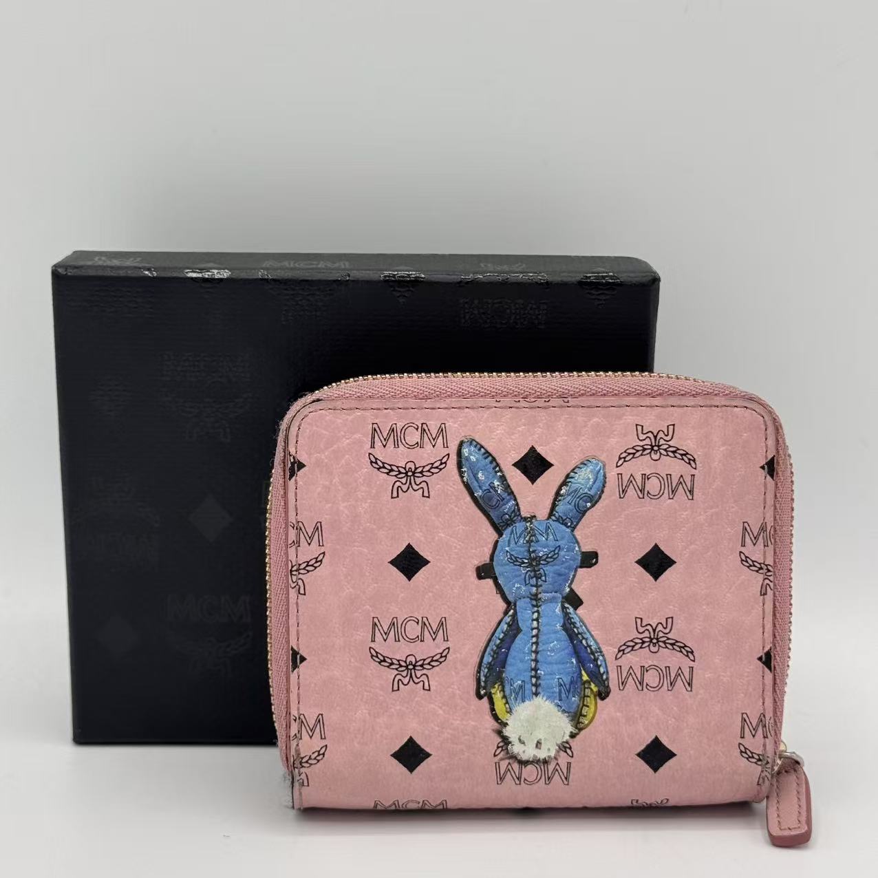 Visetos Rabbit Zip Around Wallet Pink