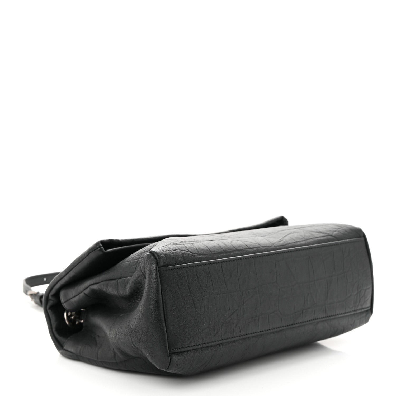 Calfskin Crocodile Embossed Medium West Hollywood Monogram Fold-Over Bag twins