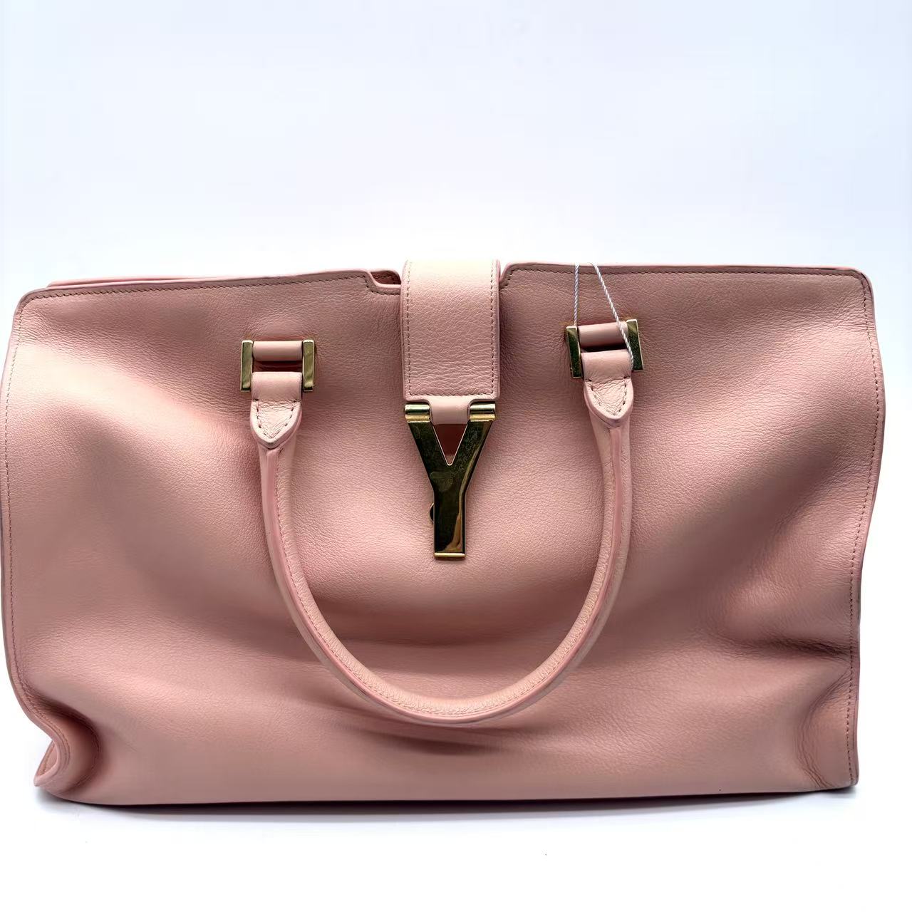 Saint Laurent Blush Pink Leather Medium Cabas Chyc Tote