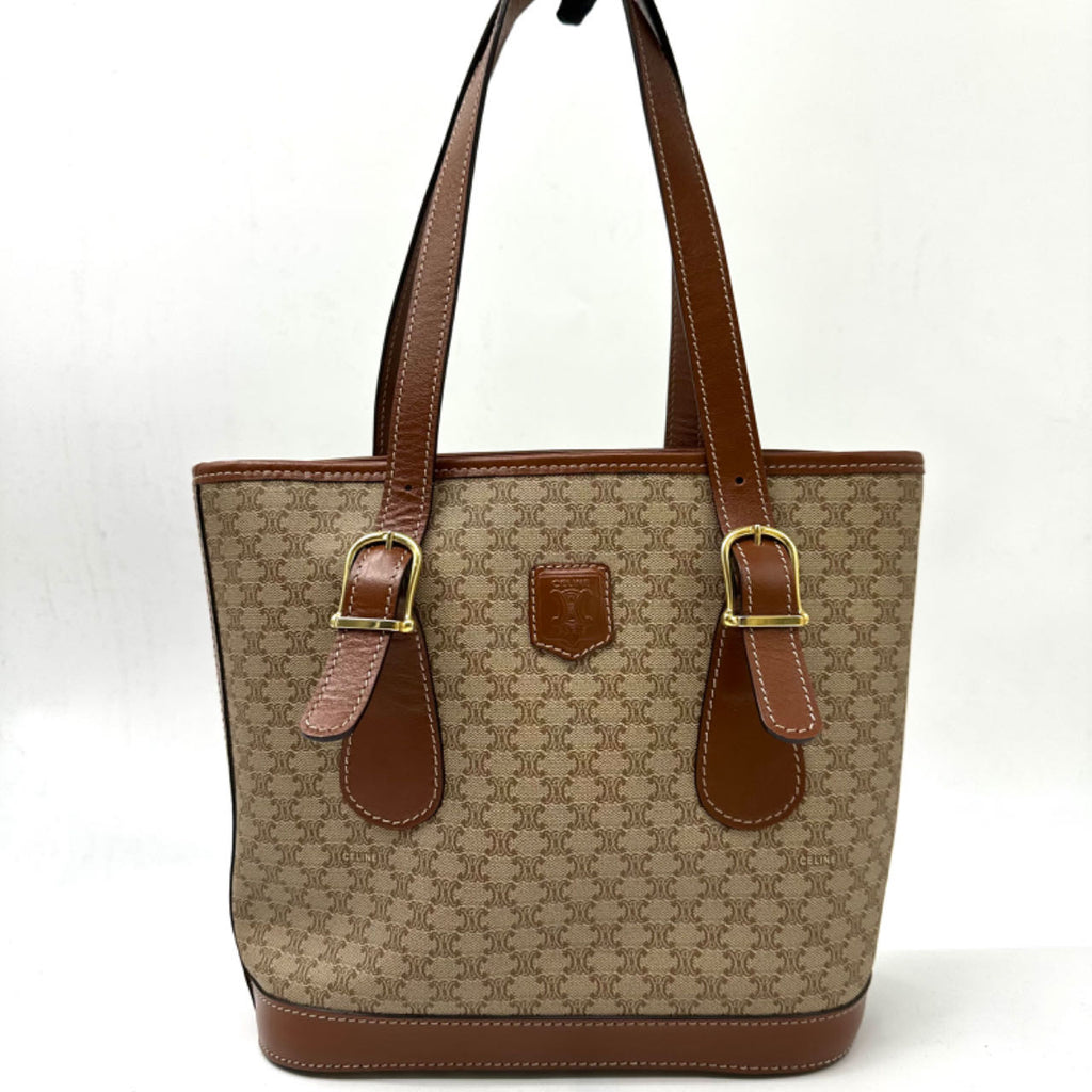 Celine Brown Macadam Shoulder Bag