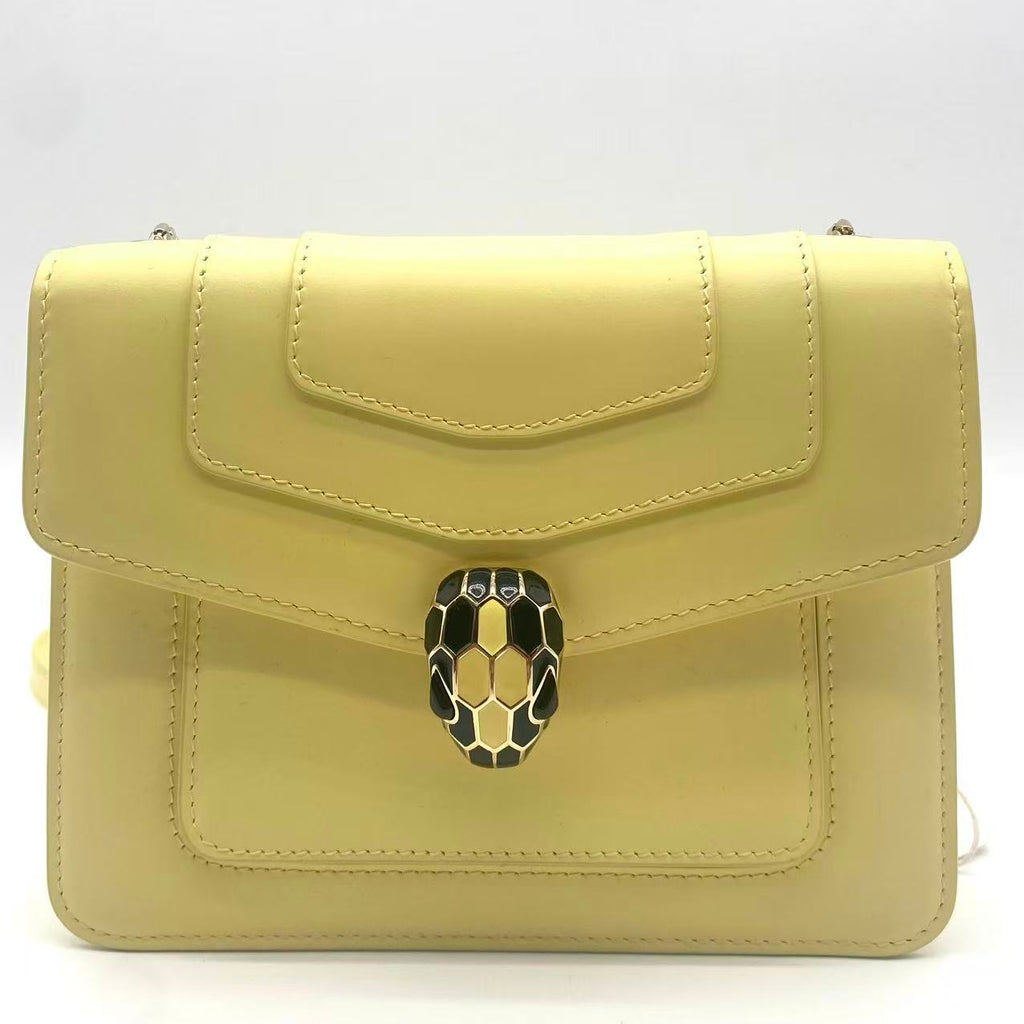 Calfskin Serpenti Forever Shoulder Bag Yellow