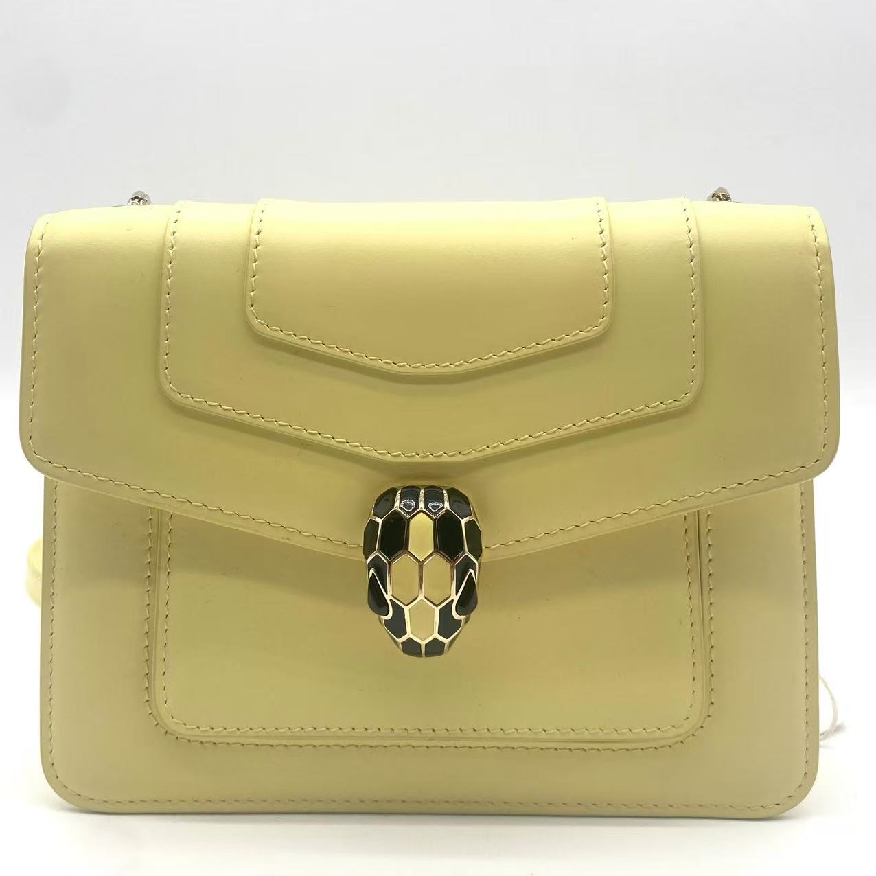 Calfskin Serpenti Forever Shoulder Bag Yellow