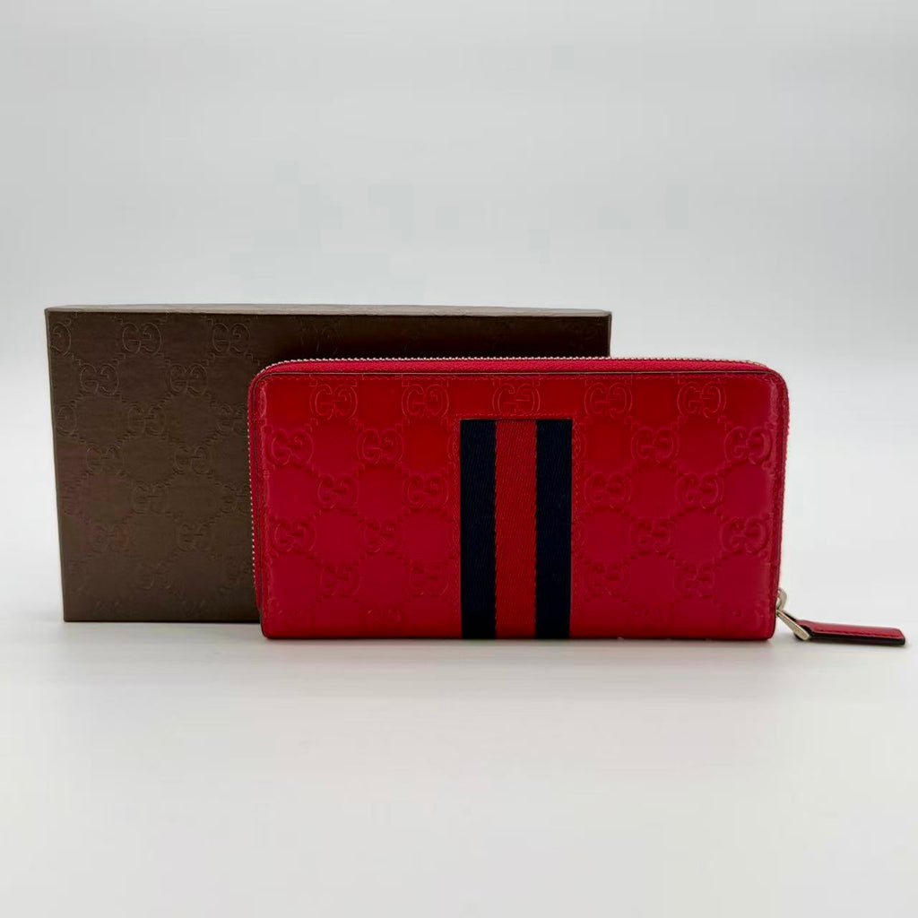 Guccissima Continental Web Zip Wallet