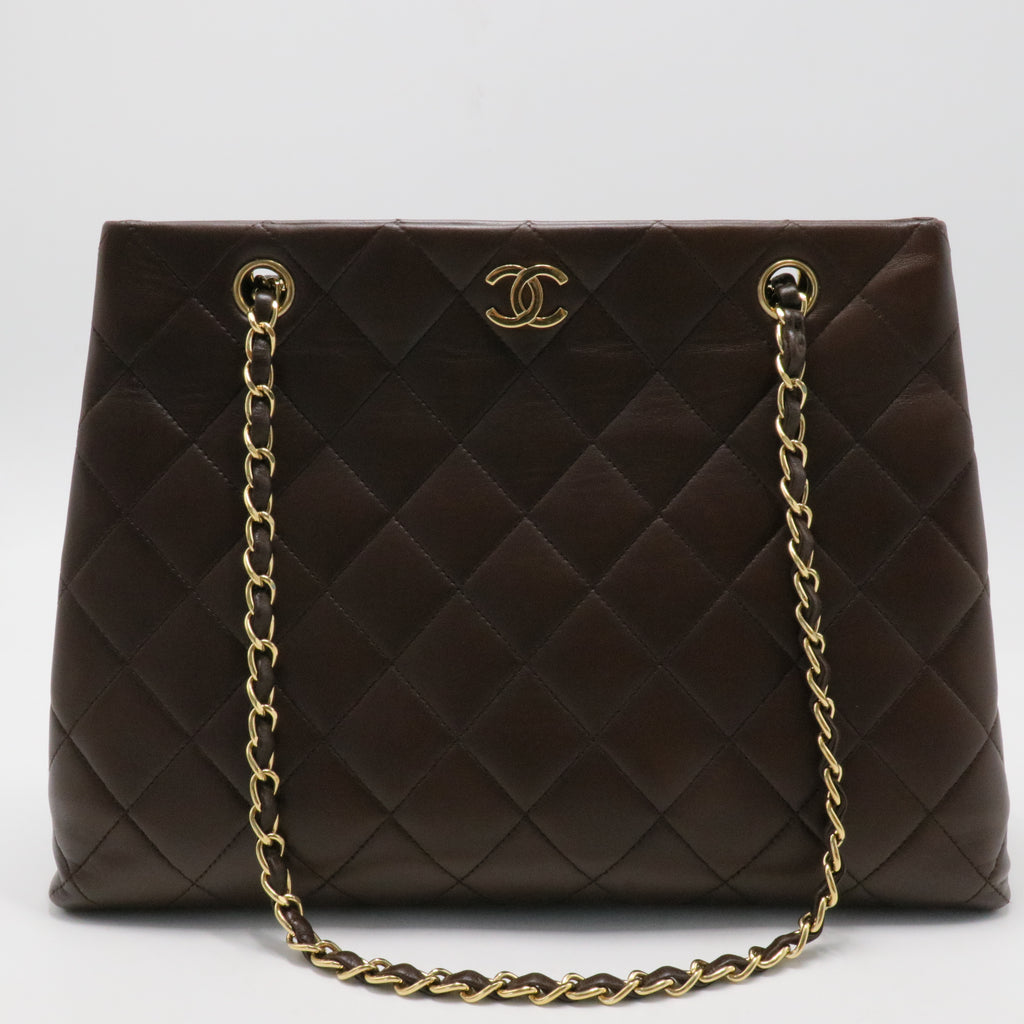 Vintage CC Chain Tote Quilted Lambskin Twins