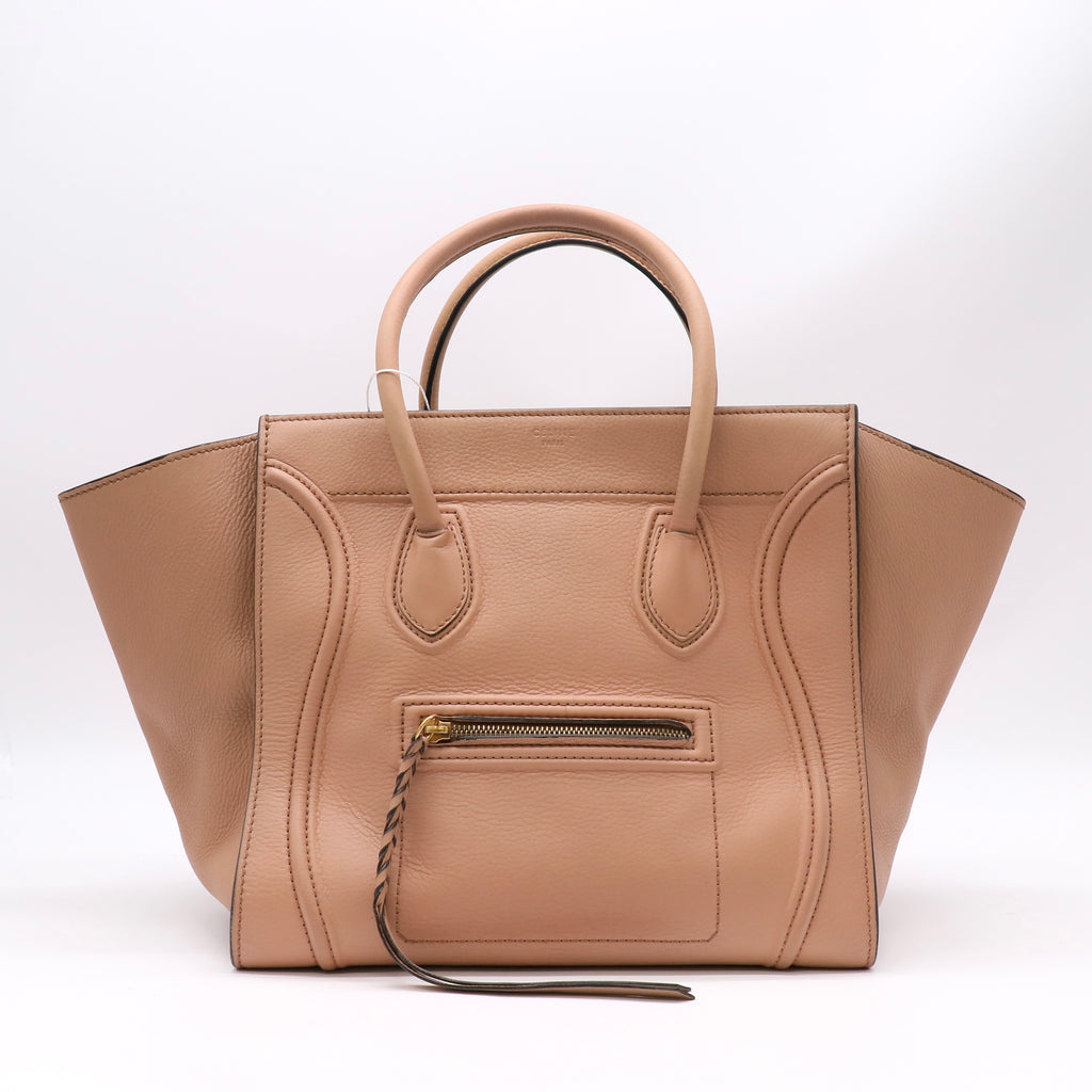 Celine Supple Calfskin Phantom Luggage Flesh Twins LDZ1053