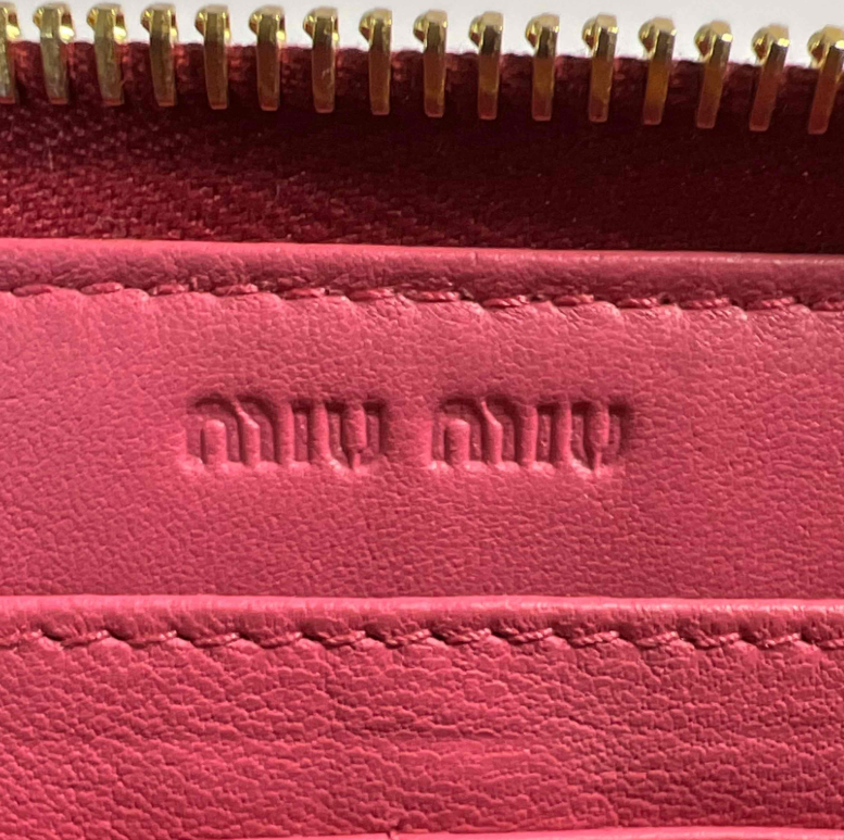 Miu Miu Large Matelassé Nappa Leather Wallet W23269