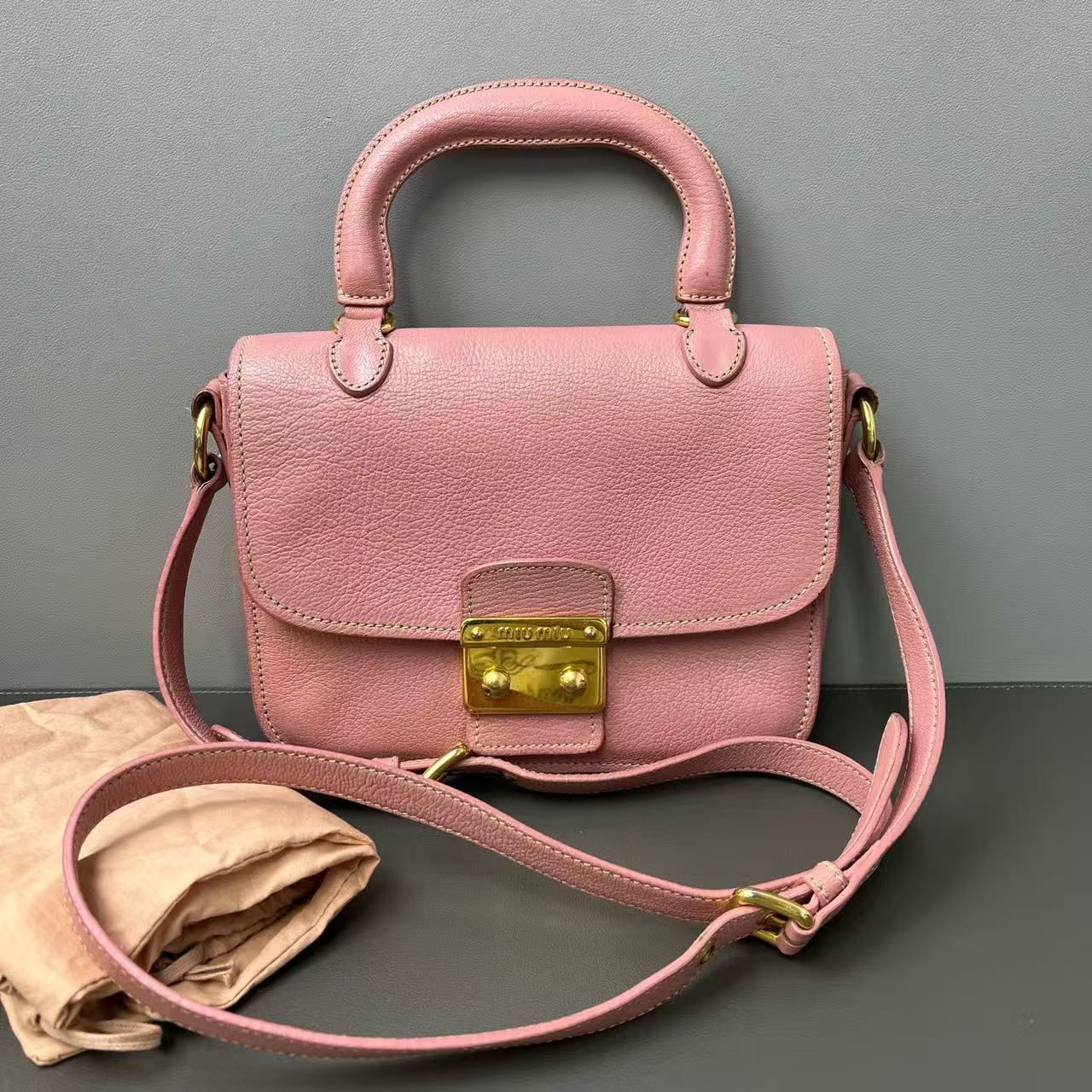 Miu Miu Madras Top Handle Crossbody Bag LDZ0067