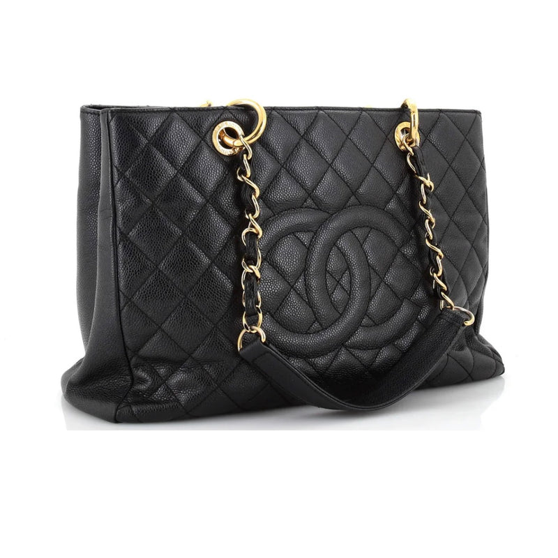 Chanel Grand Shopping Tote Quilted Caviar