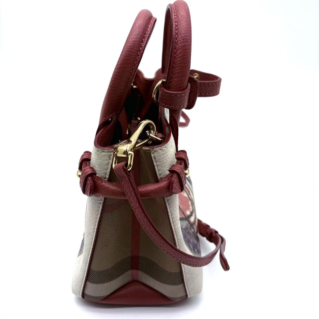 Multicolor Printed Leather Banner Tote