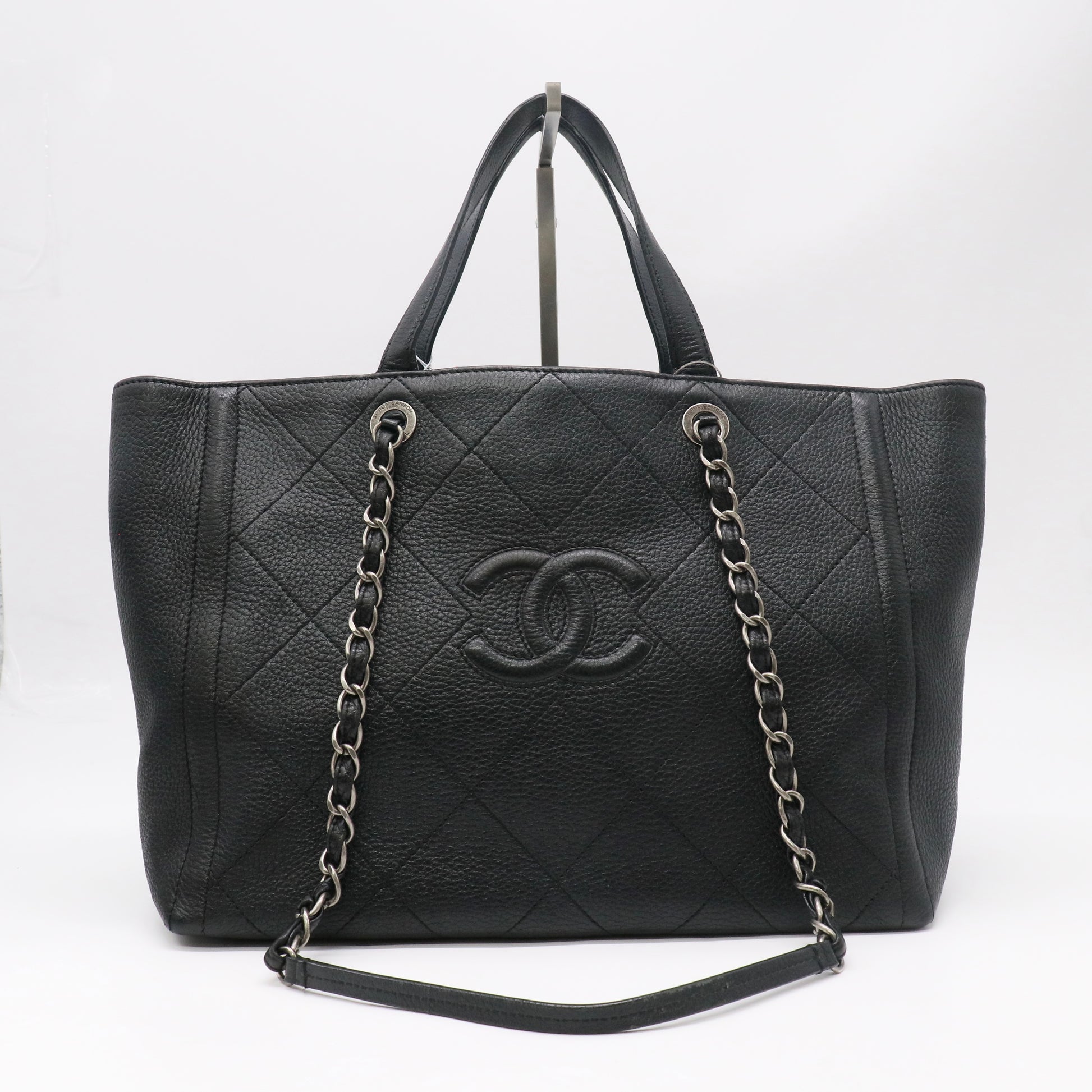 Chanel CC Shopping Tote Stitched Deerskin Large twins LDZ760