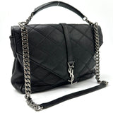 Saint Laurent Classic Monogram College Bag Quilted Leather Large