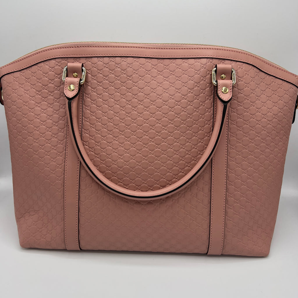 Britt Convertible Dome Satchel Microguccissima Medium Pink