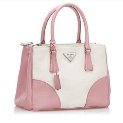 Saffiano Small Bi-Color Galleria Double Zip Tote Twins