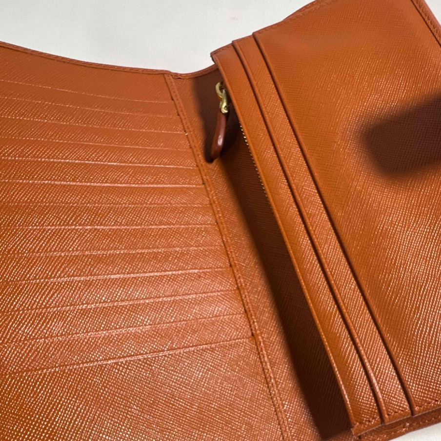 Prada Large Saffiano Leather Continental Flap Wallet W23305