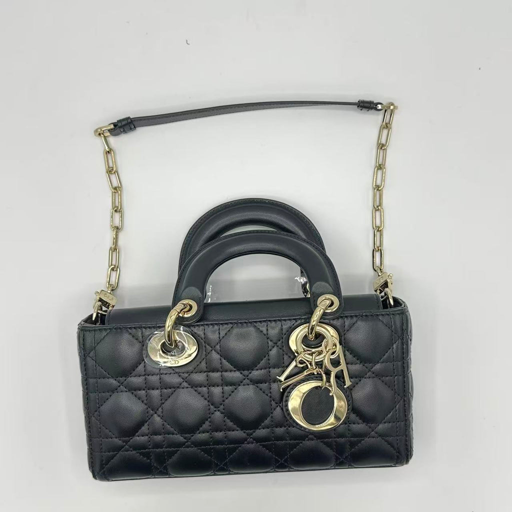 Mini Lady D-Joy Bag Black Cannage Lambskin