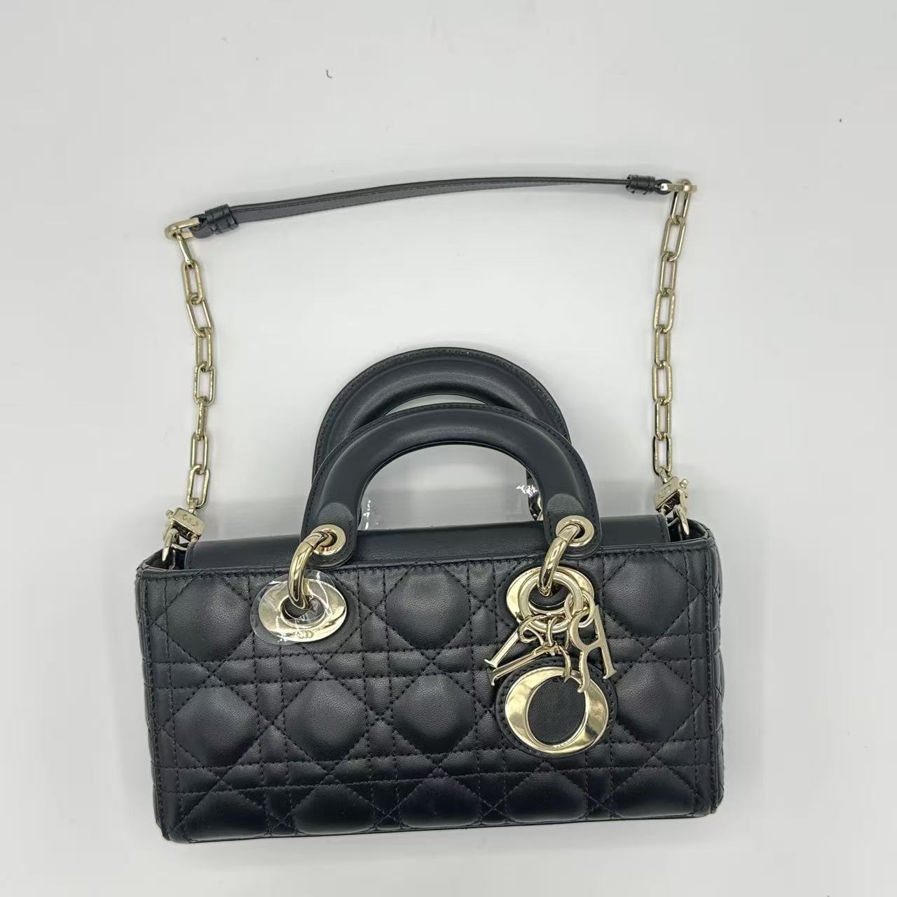 Mini Lady D-Joy Bag Black Cannage Lambskin