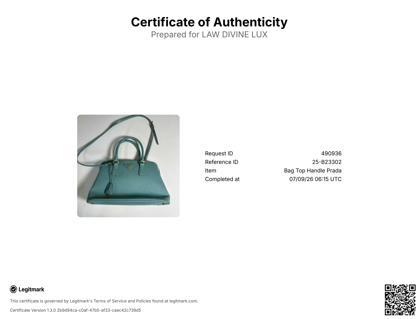 Prada Anice Saffiano Leather Top Handle Bag Twins B23302