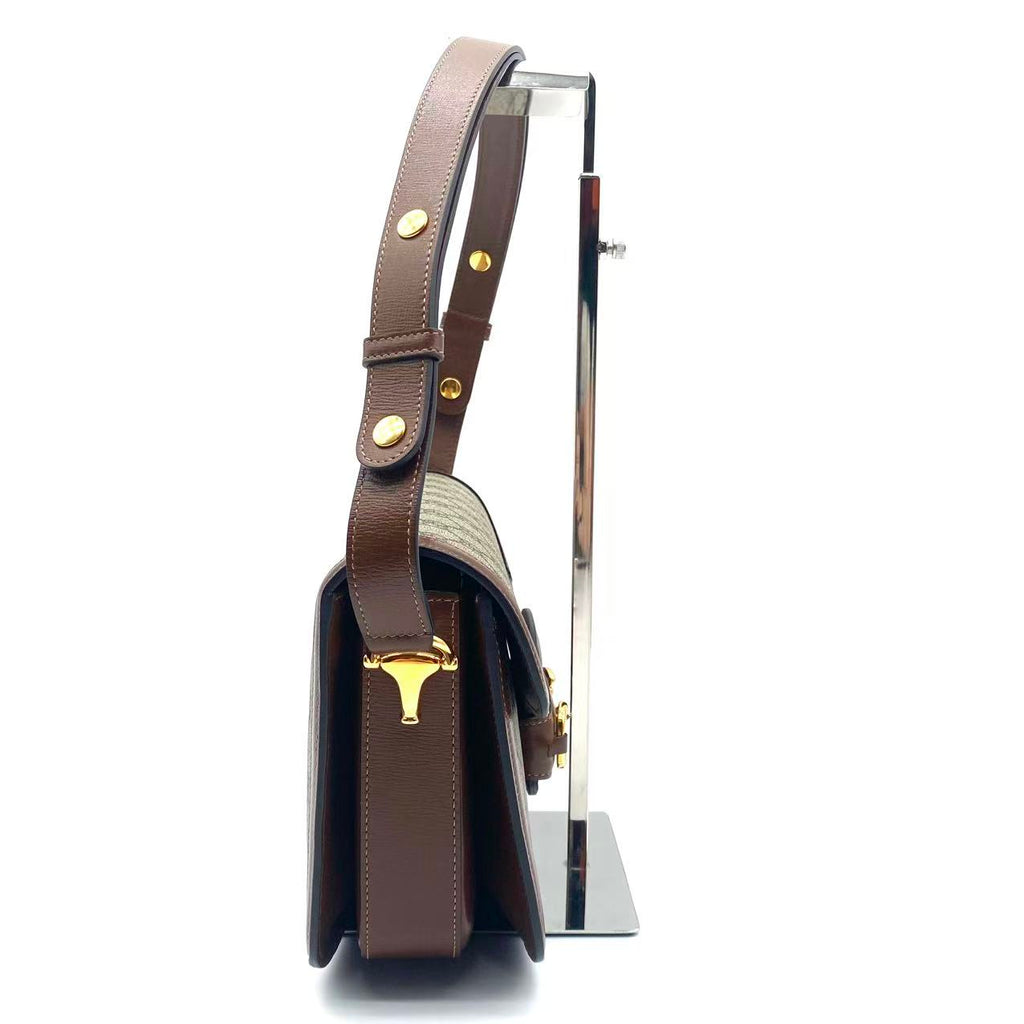 GG Supreme brown Horsebit 1955 medium shoulder bag