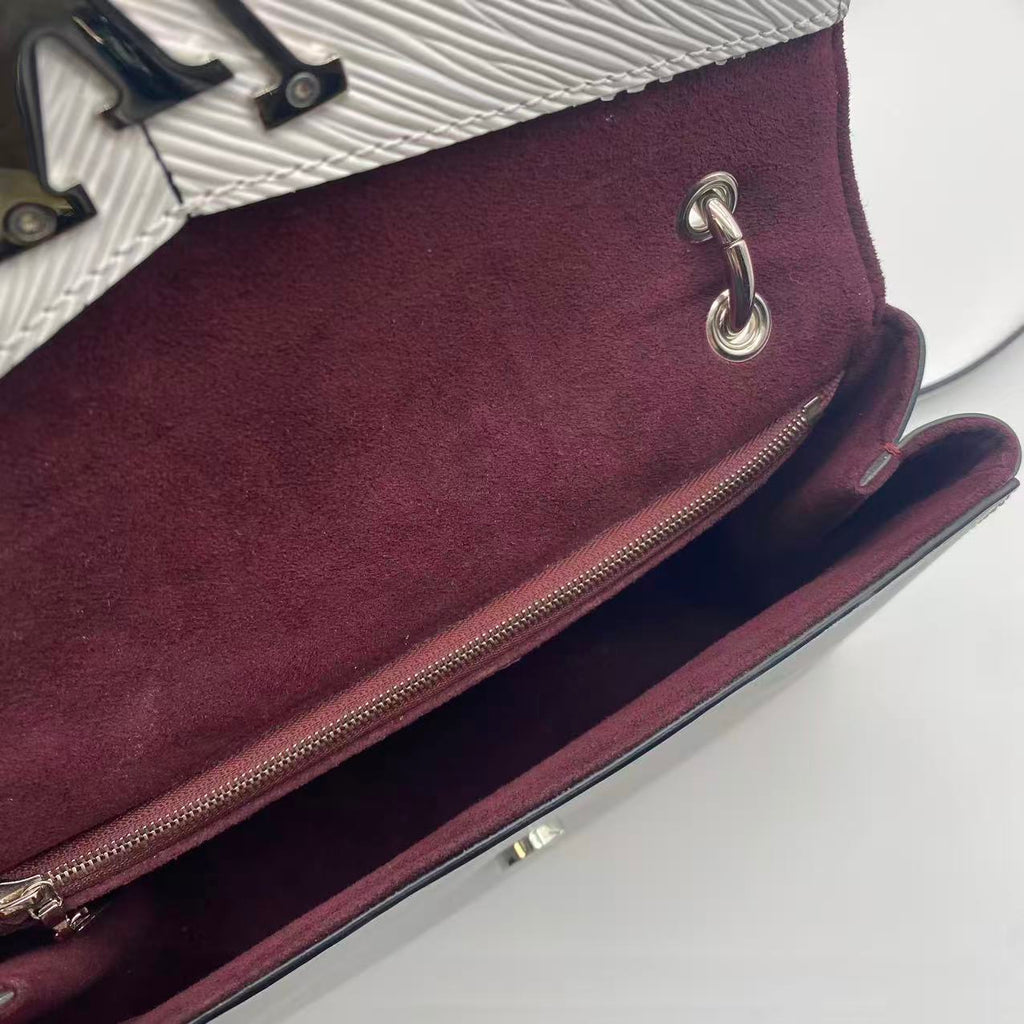 White Epi Leather Grenelle Pochette Bag