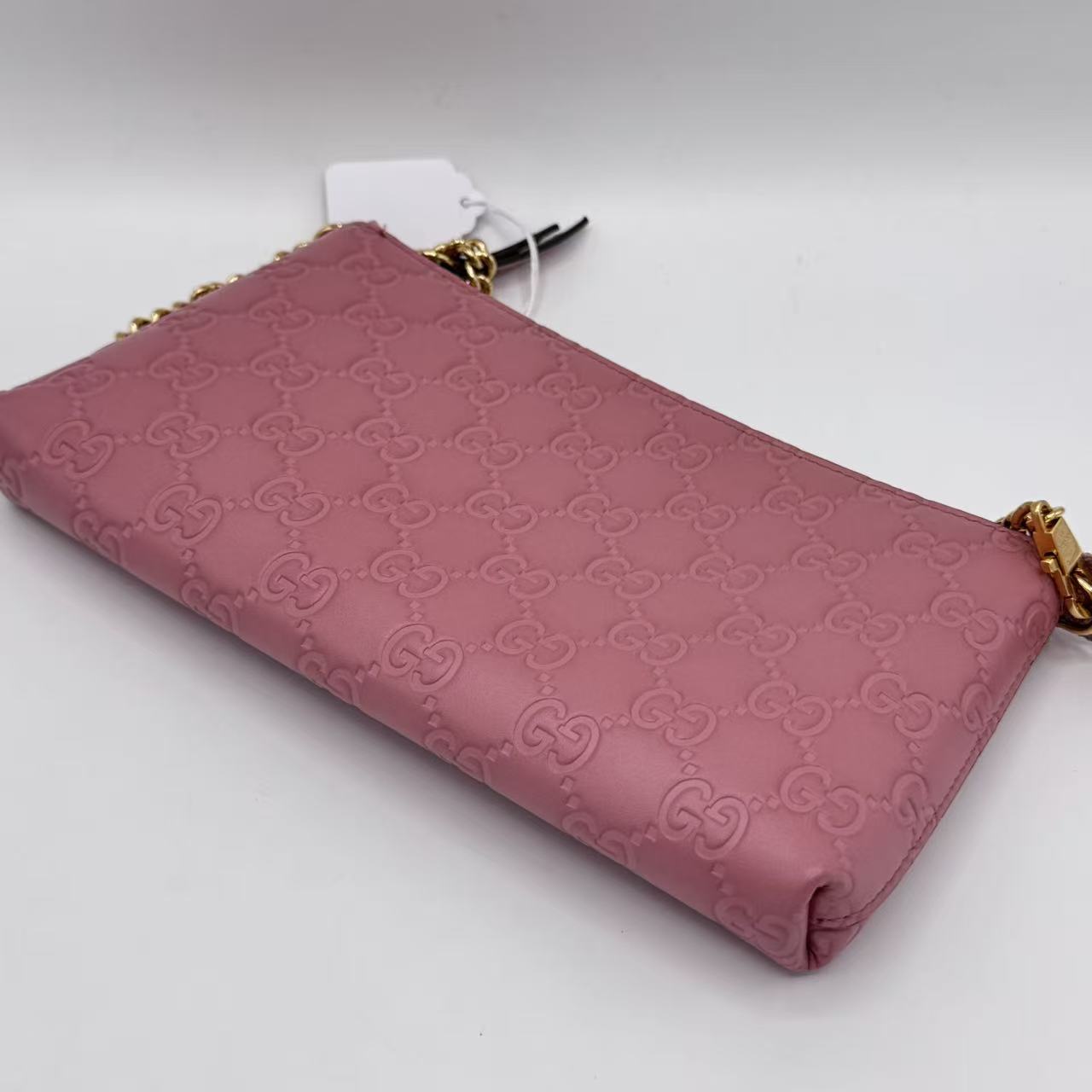 Chain Wristlet Wallet Guccissima Leather