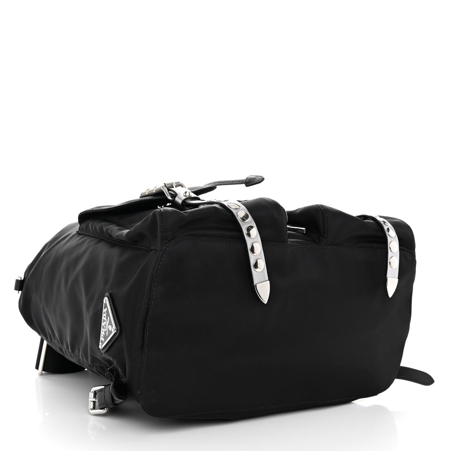 Nylon New Vela Studded Backpack Black Cromo twins