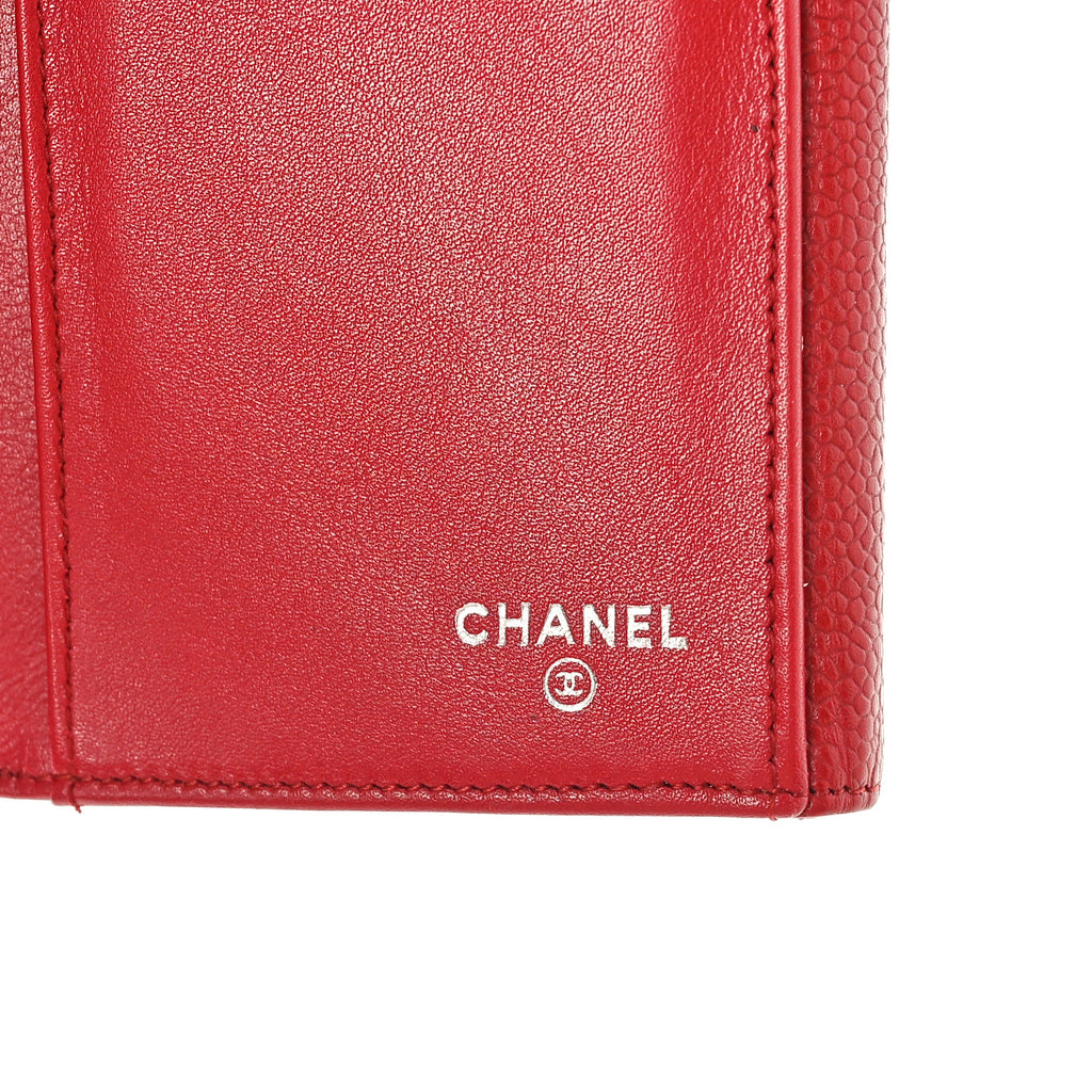 Caviar Timeless CC French Long Wallet Red Twins