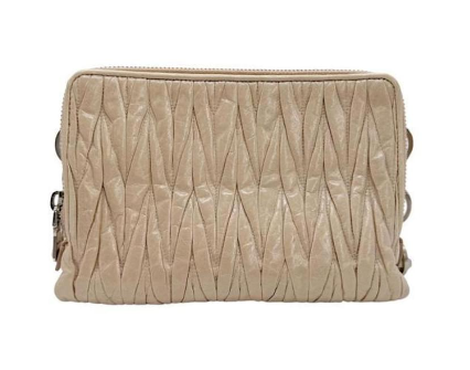 Nude Pink Matelassé Clutch twins