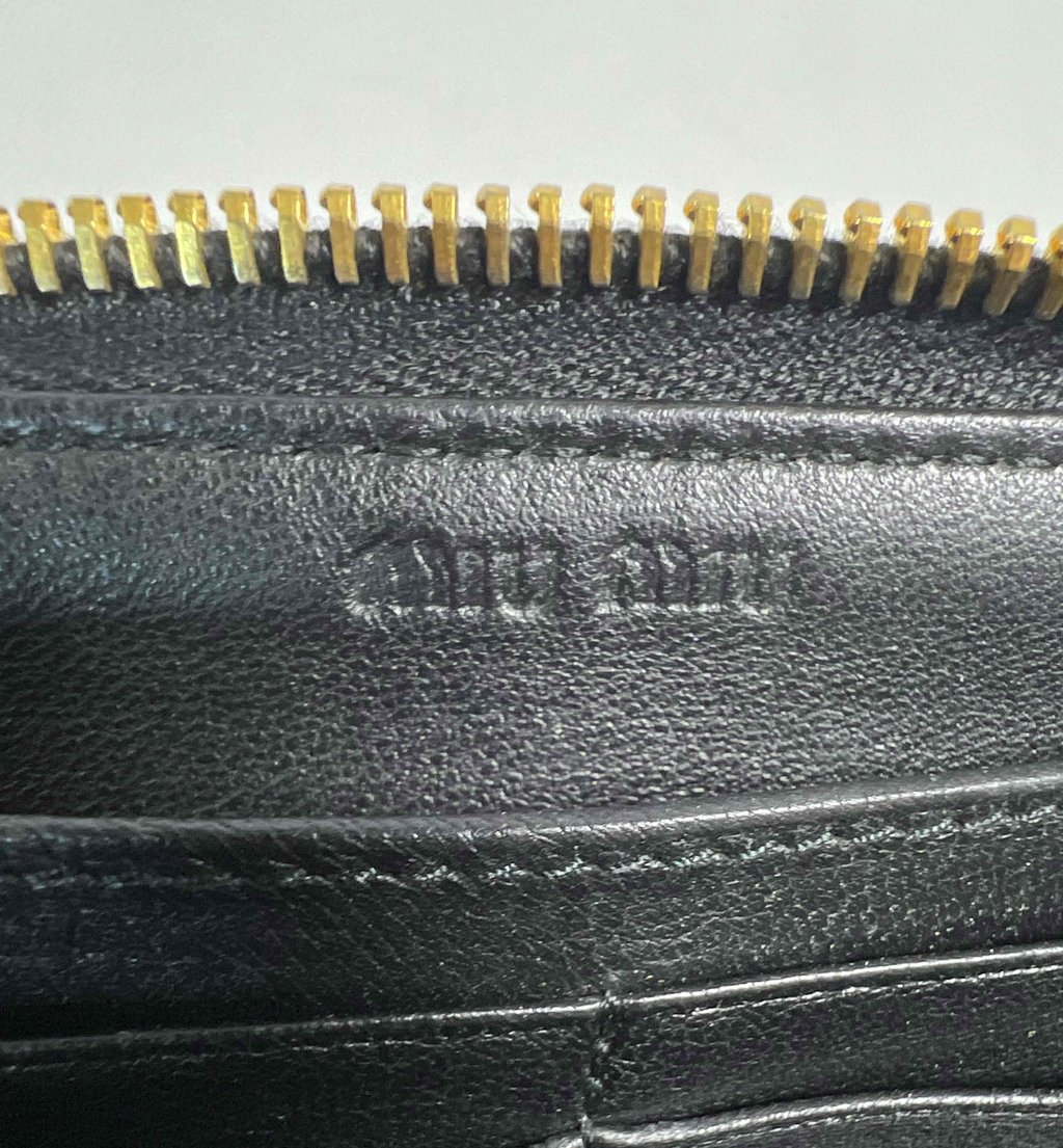 Miu Miu Cavallino Zip Around Wallet twins W23268