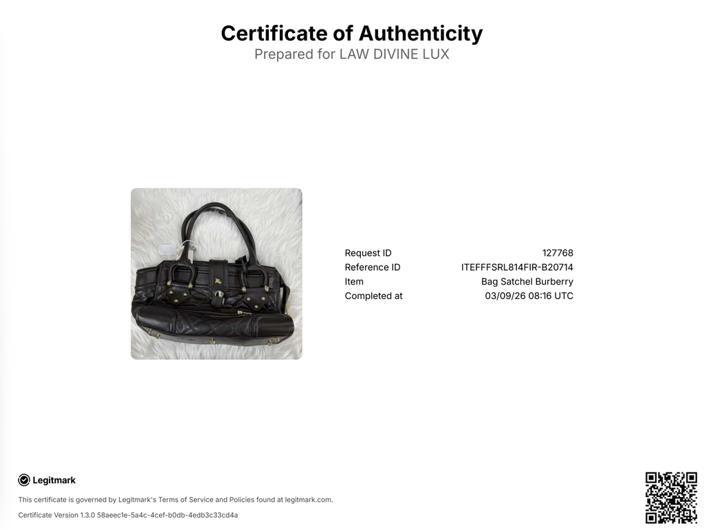 Burberry Black Quilted Leather Large Manor Tote Bag B20714