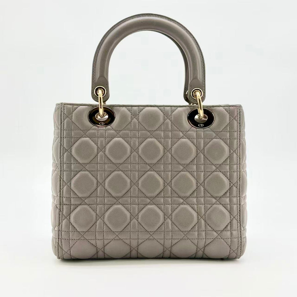Lady Dior Bag Cannage Quilt Lambskin Medium