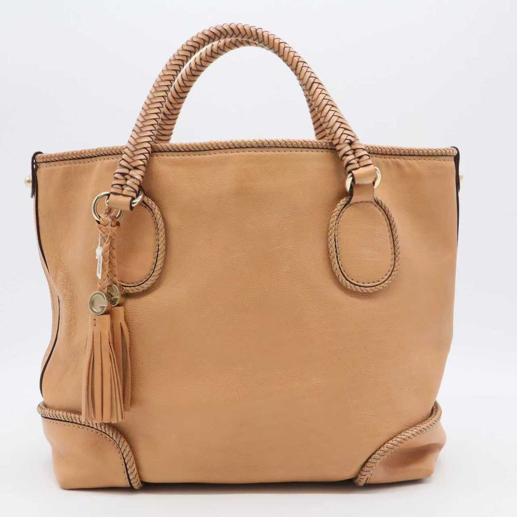 Brown Marrakech Leather Tote Bag Pony-style Calfskin Twins