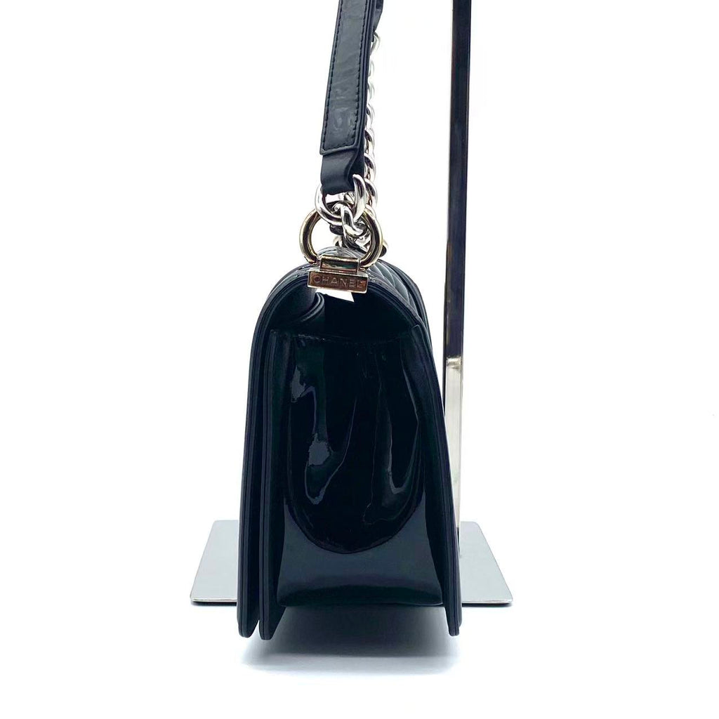 Boy patent leather crossbody bag