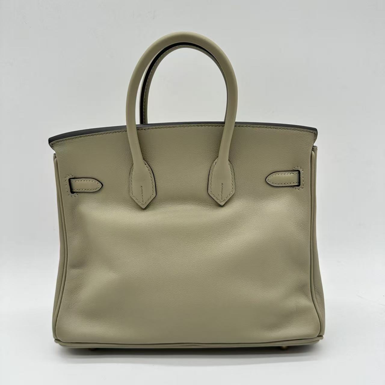 Birkin Handbag Sauge Swift with Gold Hardware 25