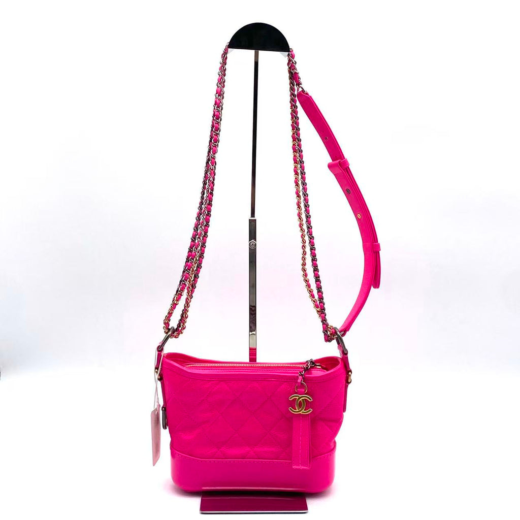 Gabrielle Hobo Quilted Goatskin and Patent Small