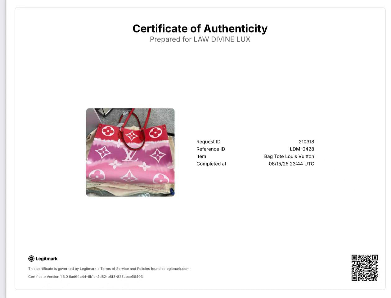 Louis Vuitton  Monogram Escale Onthego GM Rouge