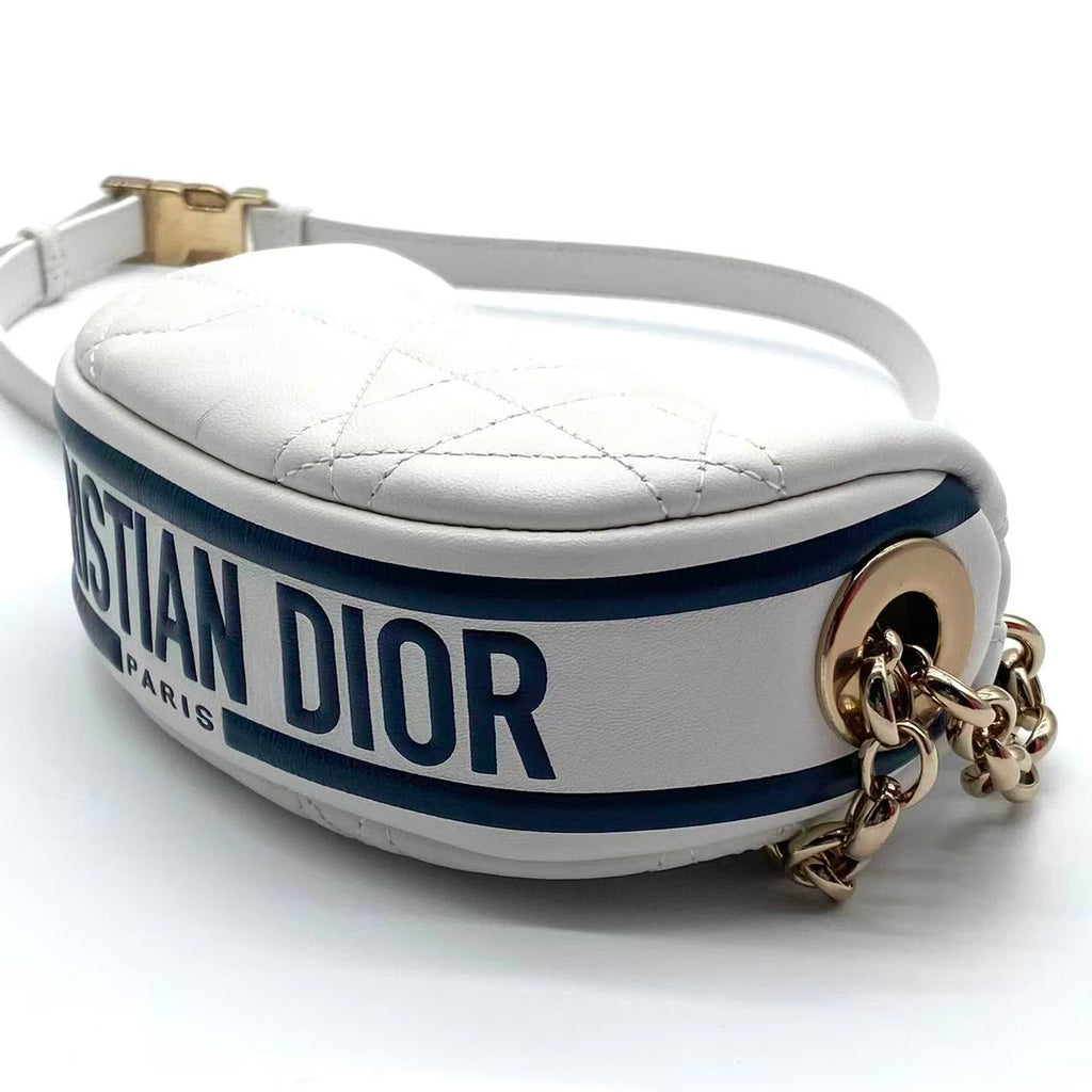 Lambskin Cannage Small Dior Vibe Hobo Bag Cloud