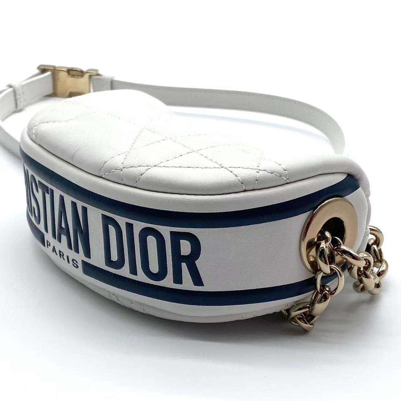 Lambskin Cannage Small Dior Vibe Hobo Bag Cloud