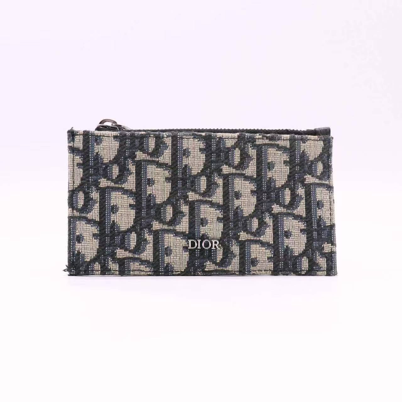 Dior Indigo Oblique Canvas Zippy Wallet LDJ5418