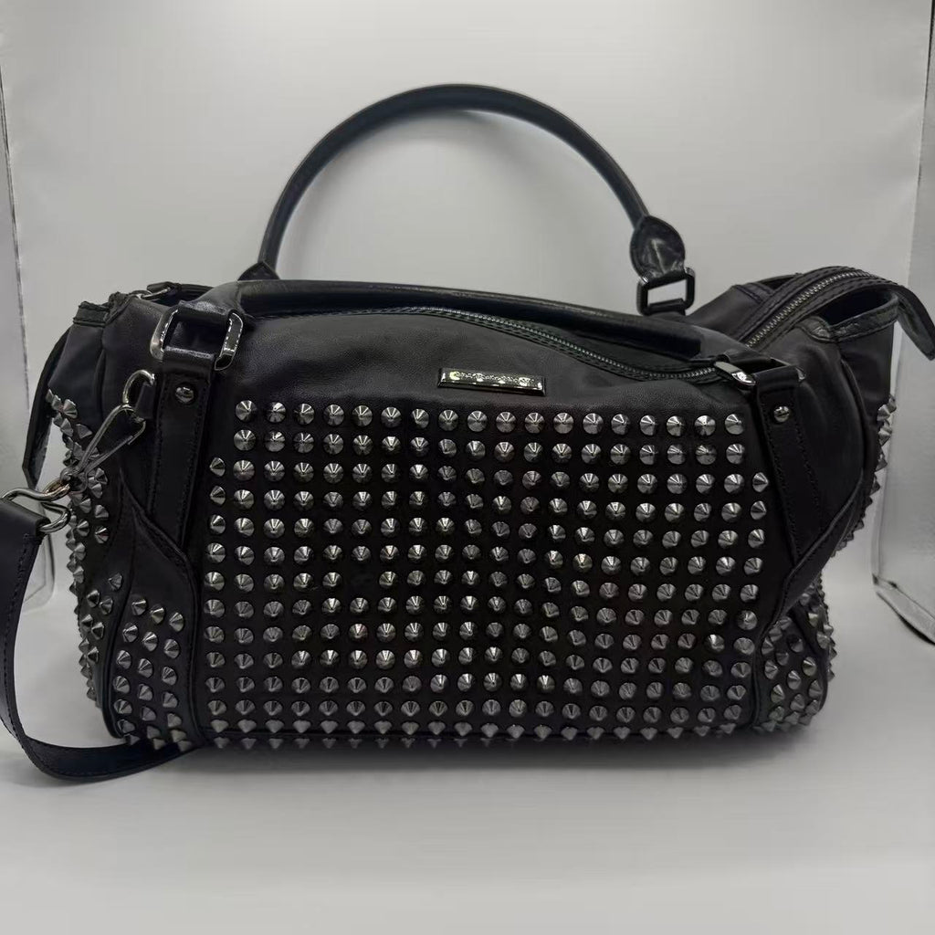 Studded Leather Tote