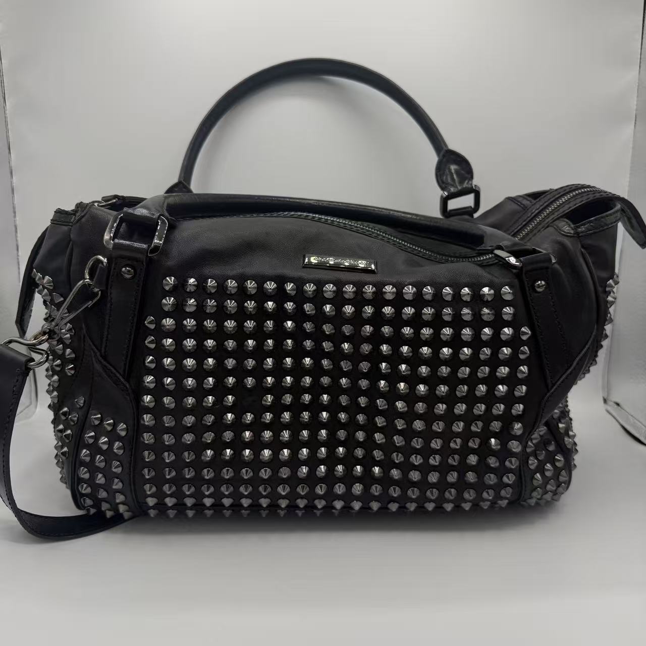 Studded Leather Tote